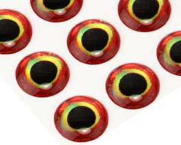 3D Epoxy Fish Eyes, Bloody, 6 mm